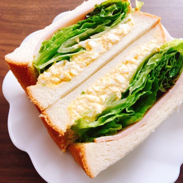 シンプル＊卵とレタスのサンドイッチ
